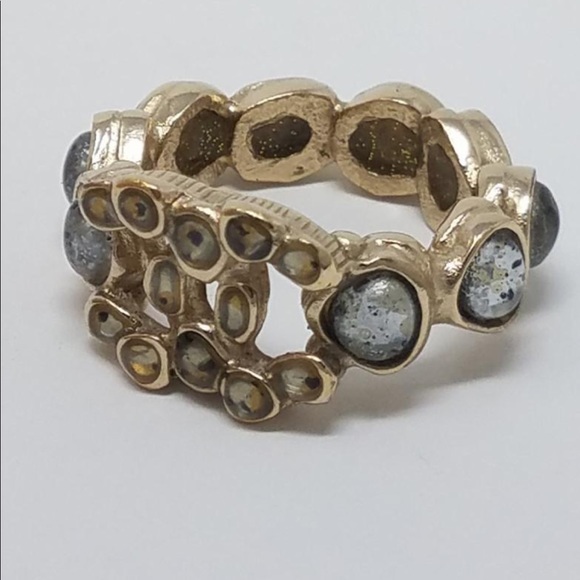 Chanel multicolored gold tone embellished ring - Picture 2 of 8